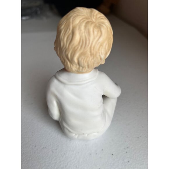 Vtg Andrea By Sadek Porcelain Figurine Baby Boy Sitting Japan Collectible - Picture 3 of 6